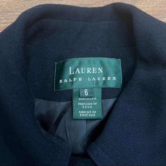 Lauren Ralph Lauren Nautical Blazer Jacket Womens 6 Navy Blue Gold Buttons - Picture 5 of 5